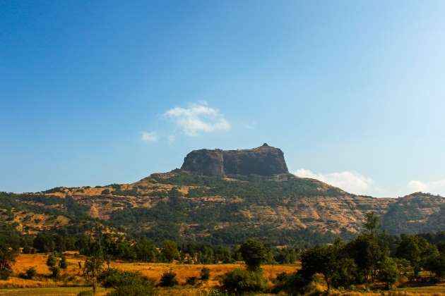 First view of Harihar Fort from Base Village
